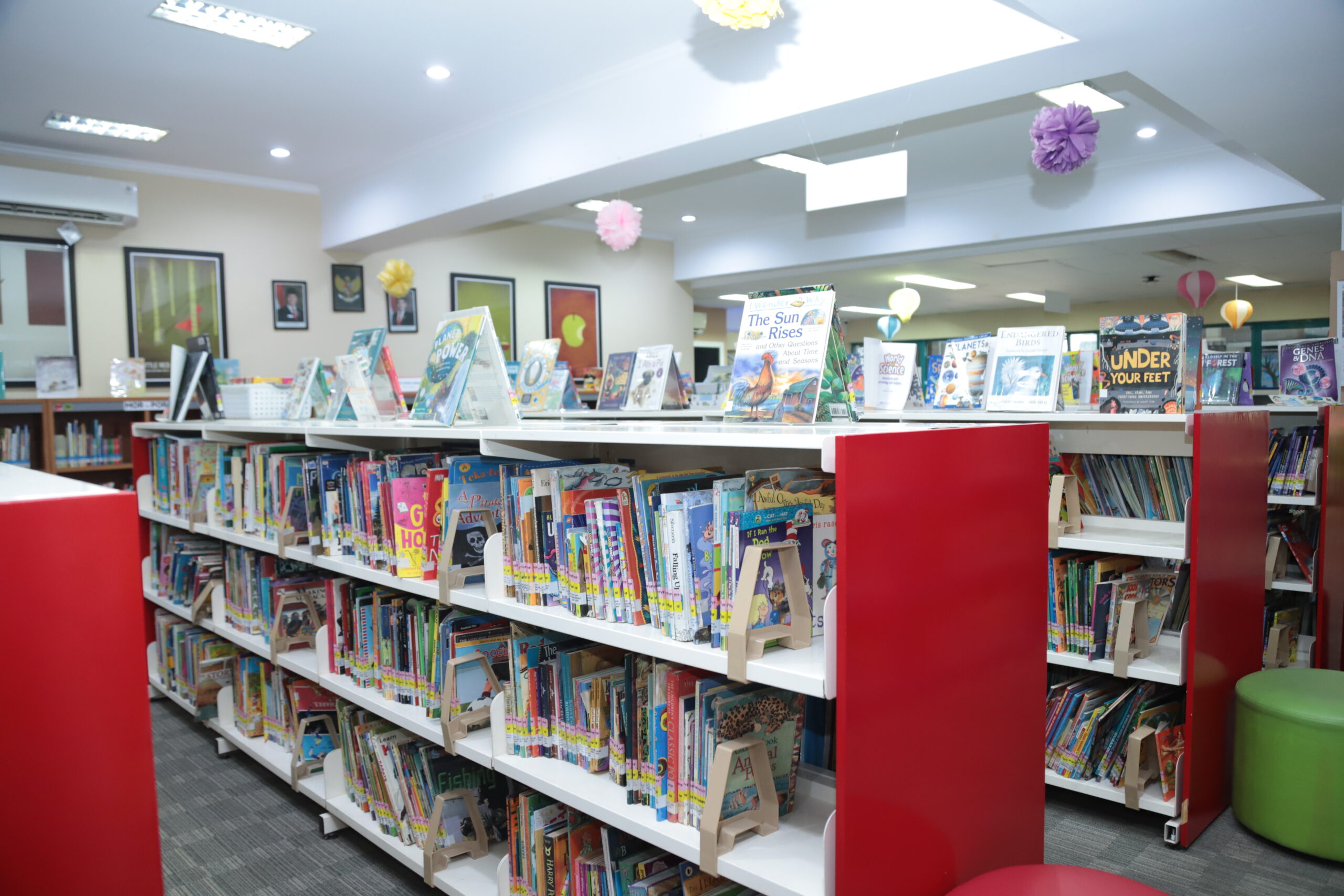 Students in library